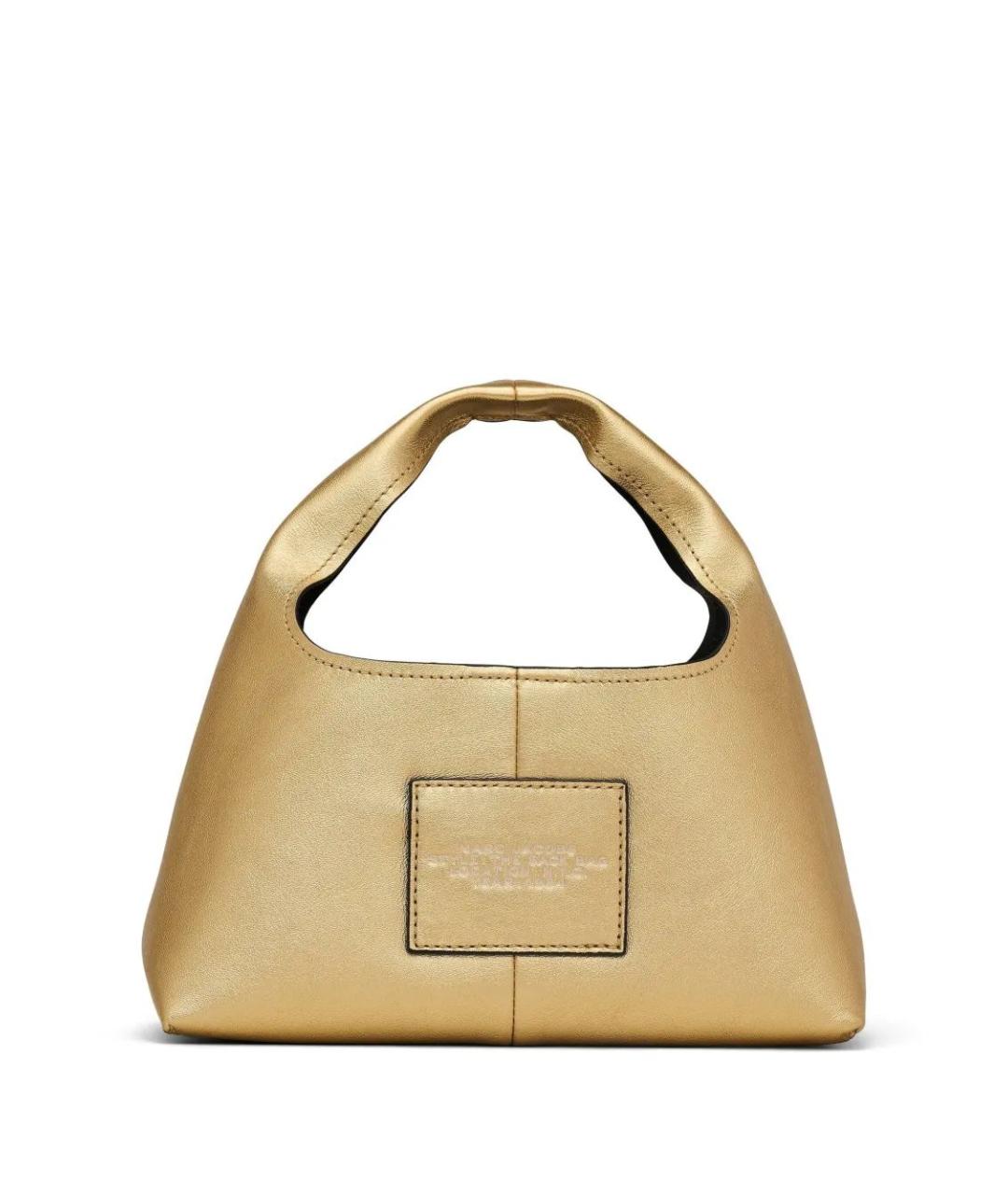 MARC JACOBS Золотая кожаная сумка с короткими ручками, фото 3