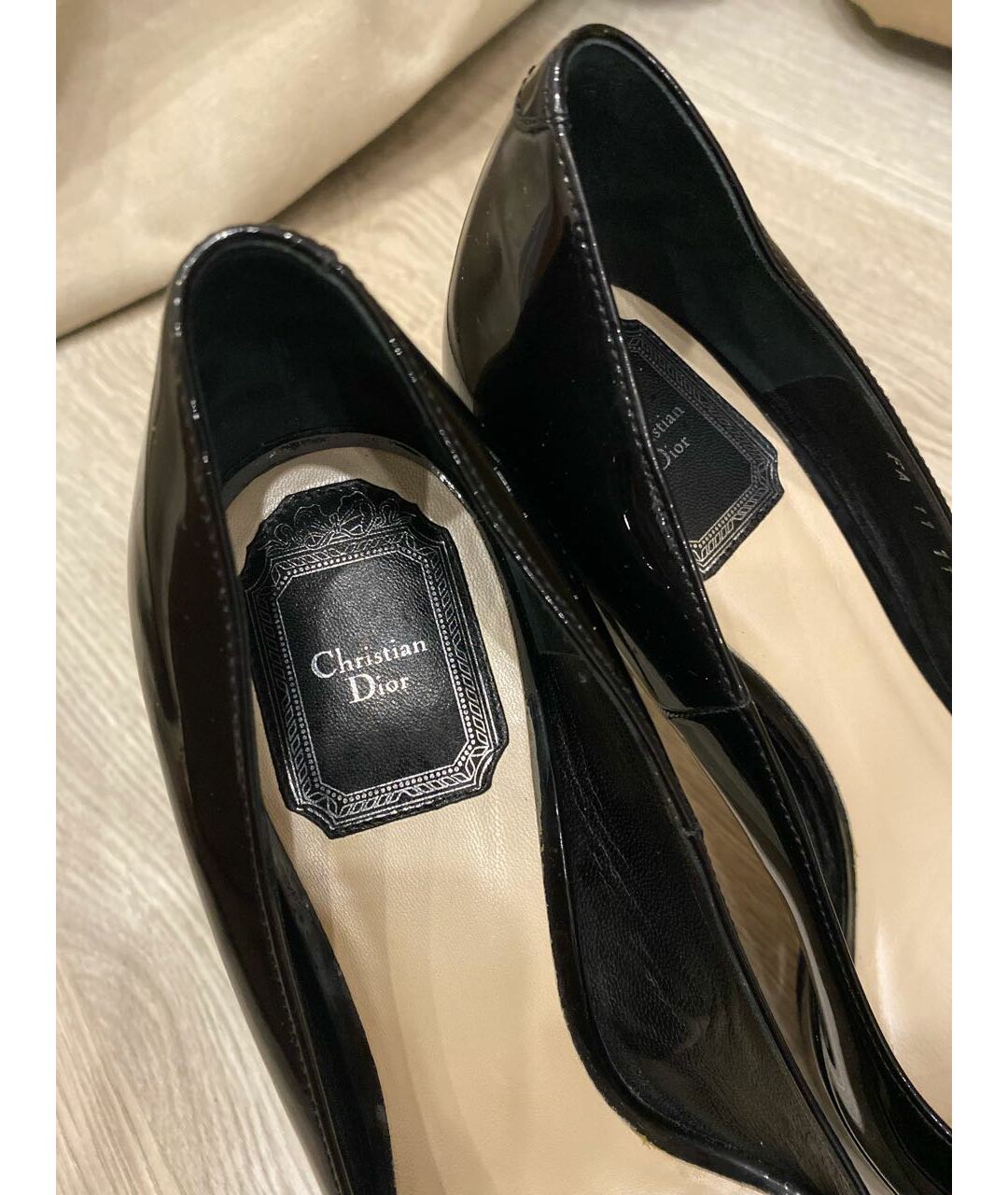 CHRISTIAN DIOR PRE-OWNED Черные туфли из лакированной кожи, фото 7
