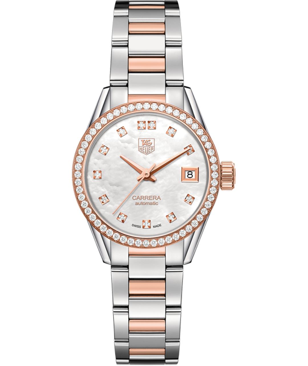 TAG HEUER Белые часы из розового золота, фото 1
