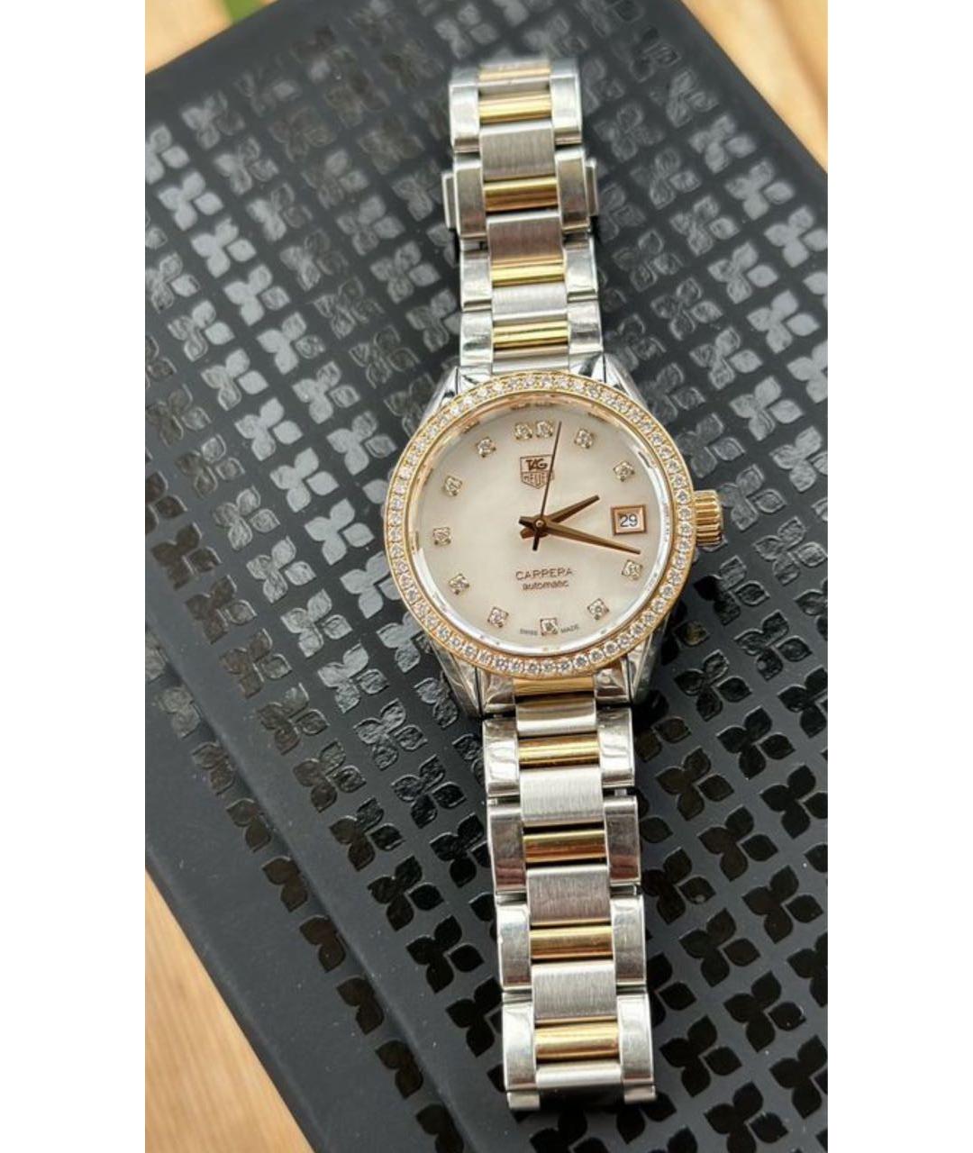 TAG HEUER Белые часы из розового золота, фото 5