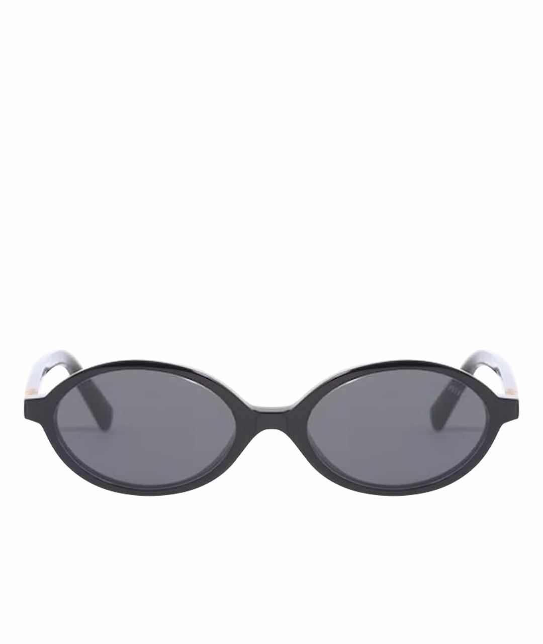 MIU MIU Черные пластиковые солнцезащитные очки, фото 1