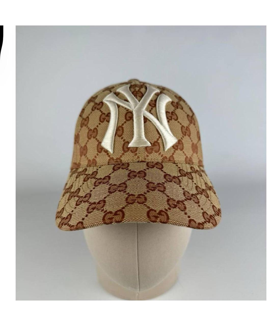 GUCCI Бежевая хлопковая кепка/бейсболка, фото 3