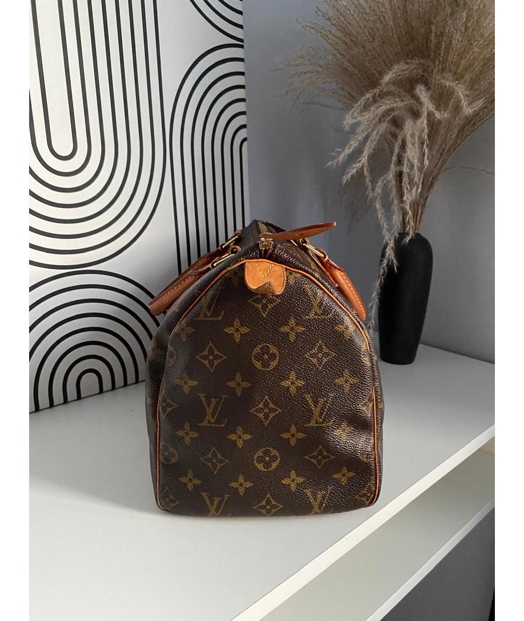 LOUIS VUITTON Коричневая сумка с короткими ручками, фото 3