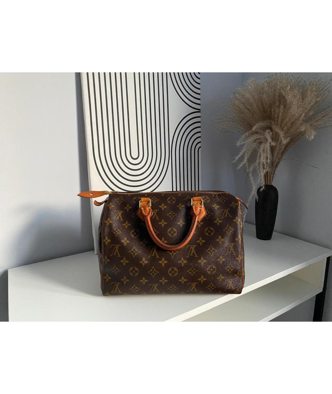 LOUIS VUITTON Коричневая сумка с короткими ручками, фото 9