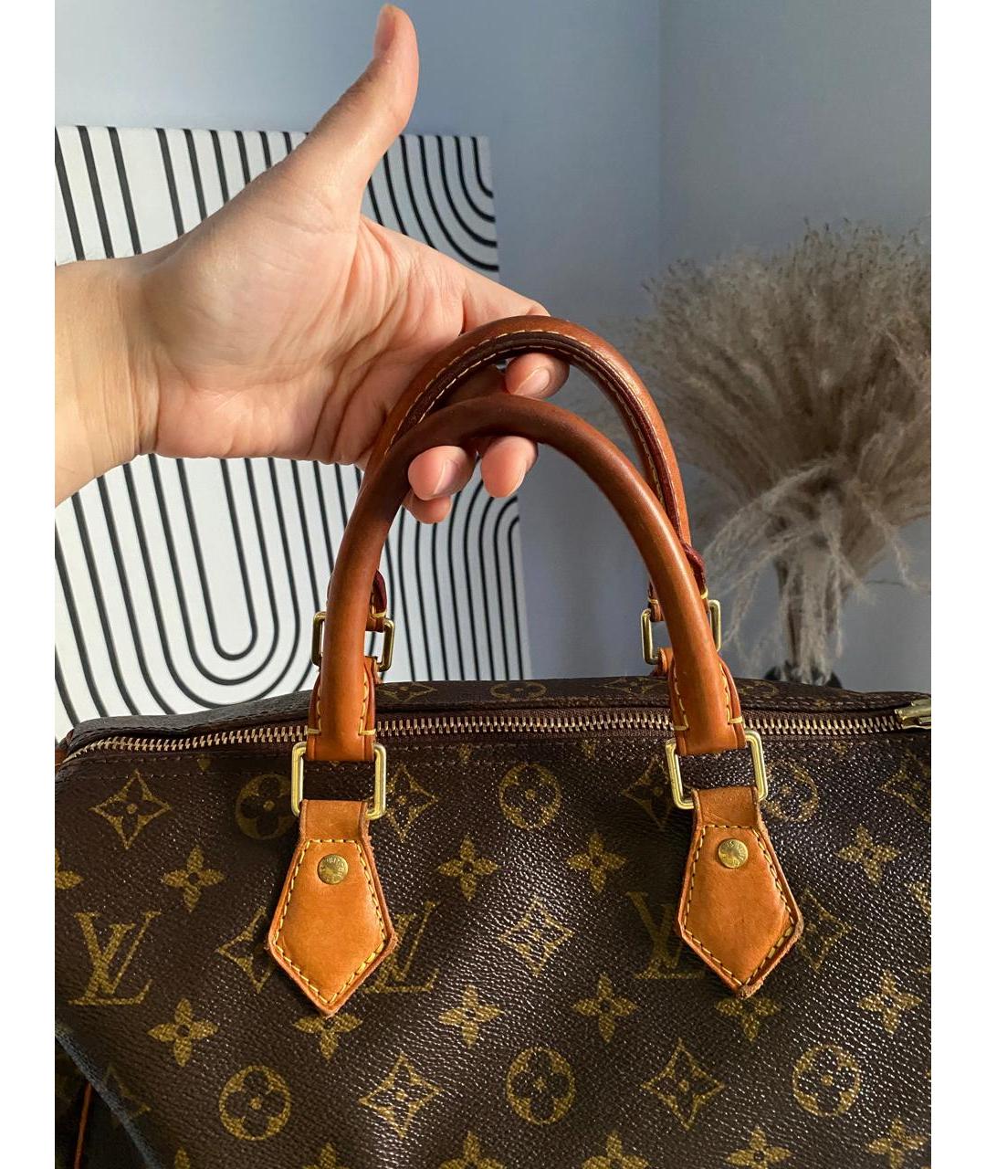 LOUIS VUITTON Коричневая сумка с короткими ручками, фото 4