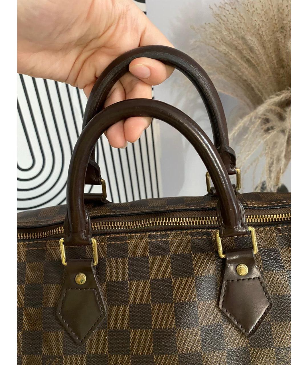 LOUIS VUITTON Коричневая сумка с короткими ручками, фото 4