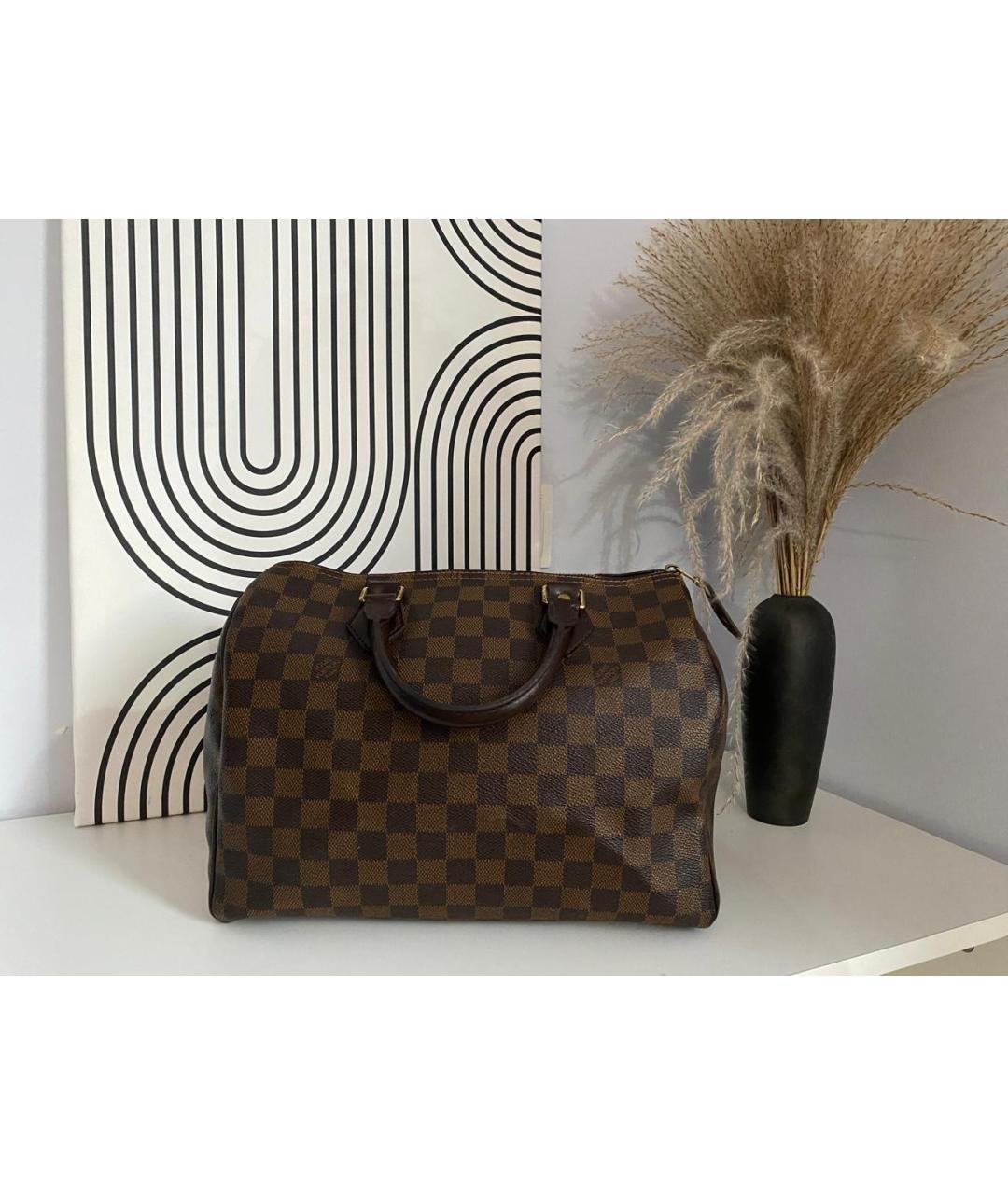 LOUIS VUITTON Коричневая сумка с короткими ручками, фото 9