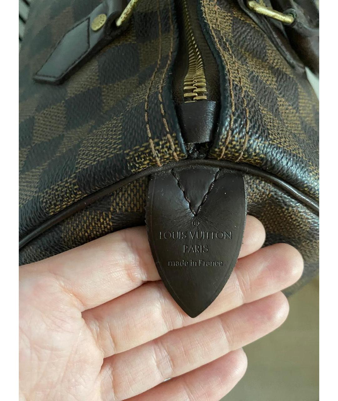 LOUIS VUITTON Коричневая сумка с короткими ручками, фото 6