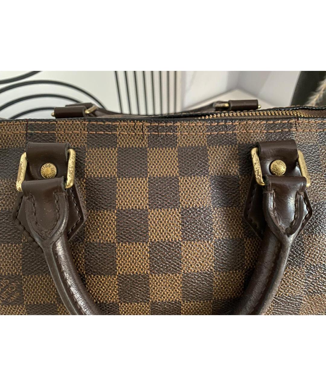 LOUIS VUITTON Коричневая сумка с короткими ручками, фото 5