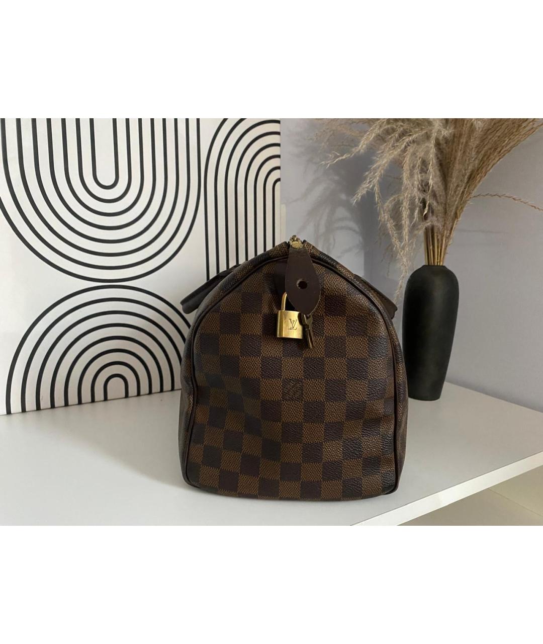 LOUIS VUITTON Коричневая сумка с короткими ручками, фото 3