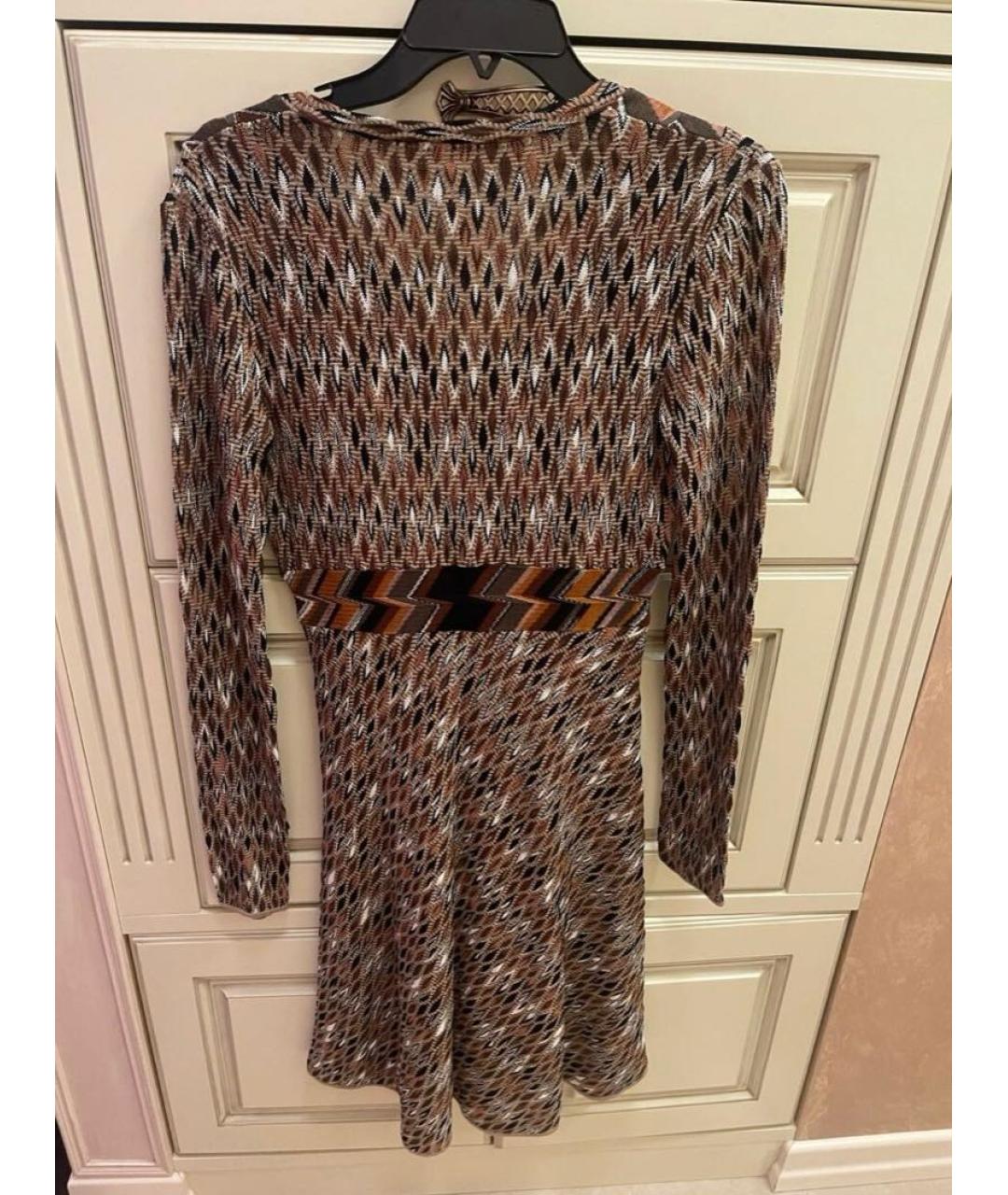 MISSONI Коричневое вискозное повседневное платье, фото 2