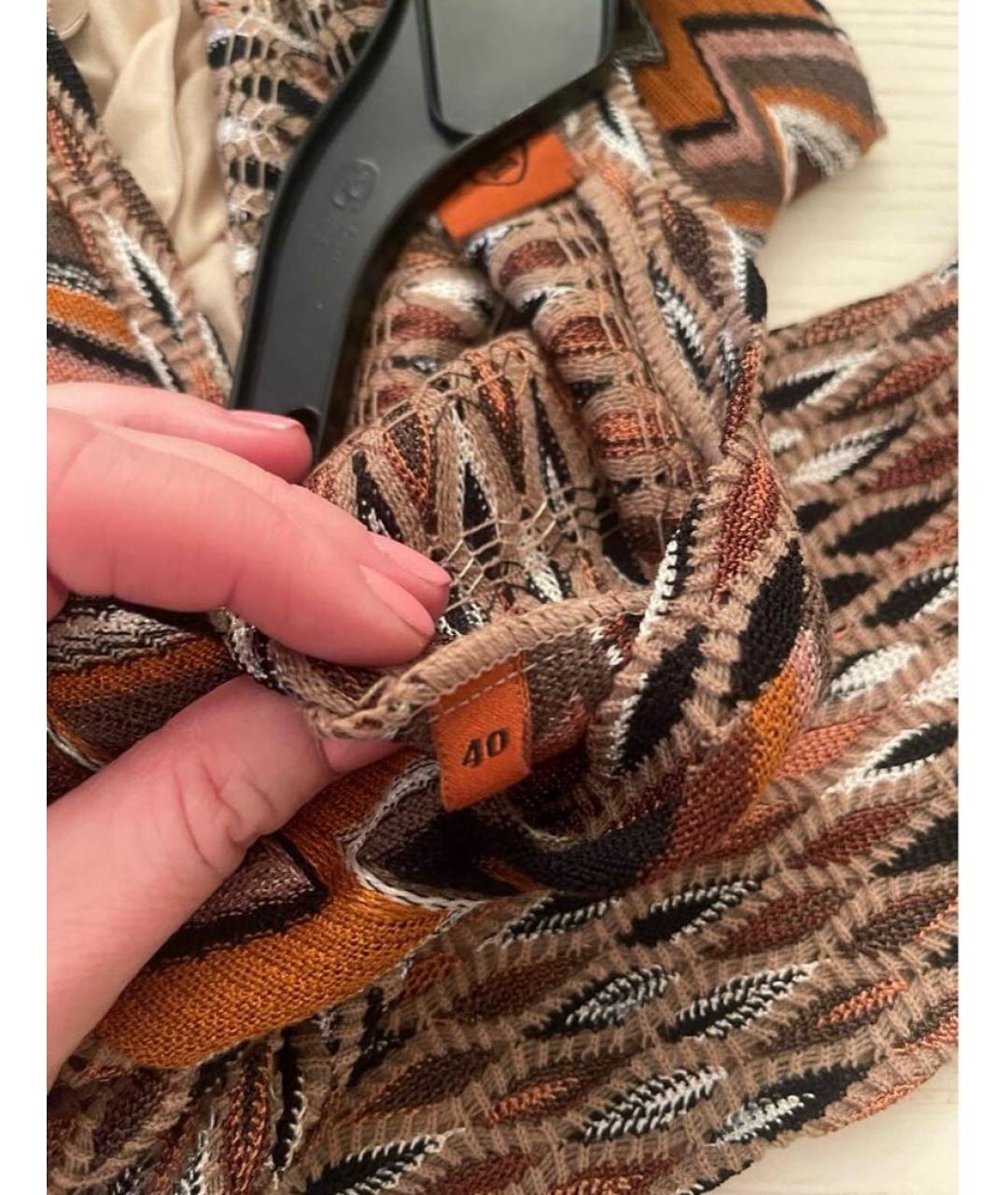 MISSONI Коричневое вискозное повседневное платье, фото 4