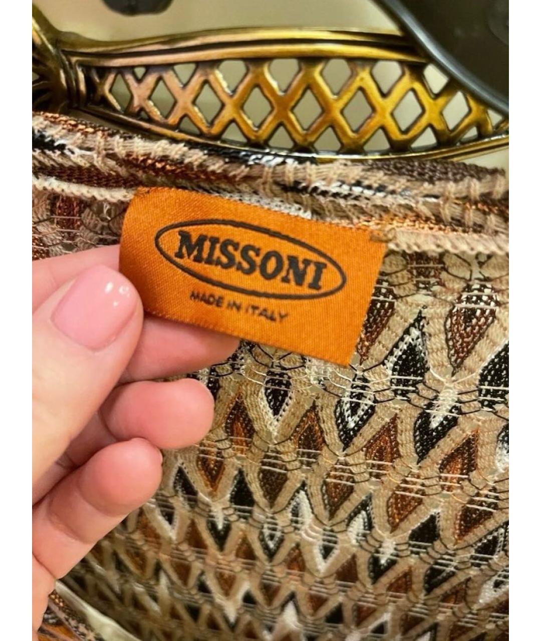 MISSONI Коричневое вискозное повседневное платье, фото 3