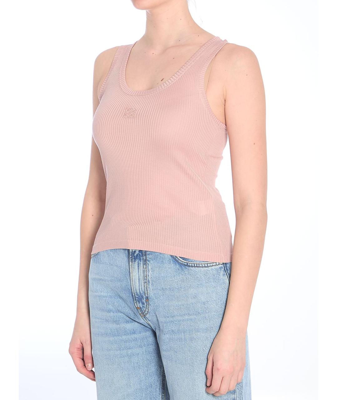 LOEWE Розовая шелковая майка, фото 3
