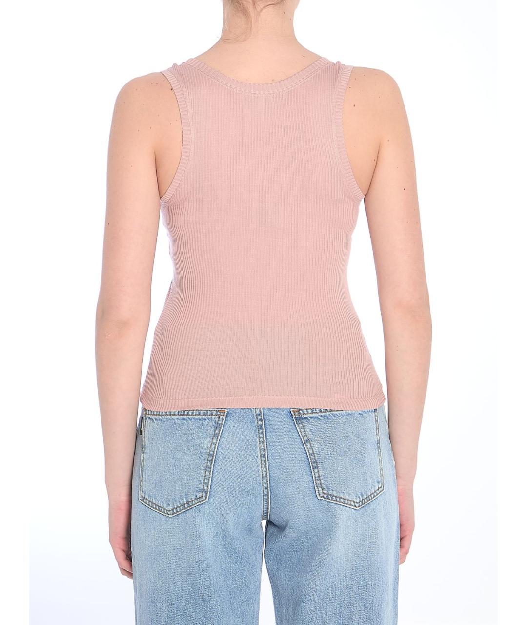 LOEWE Розовая шелковая майка, фото 5