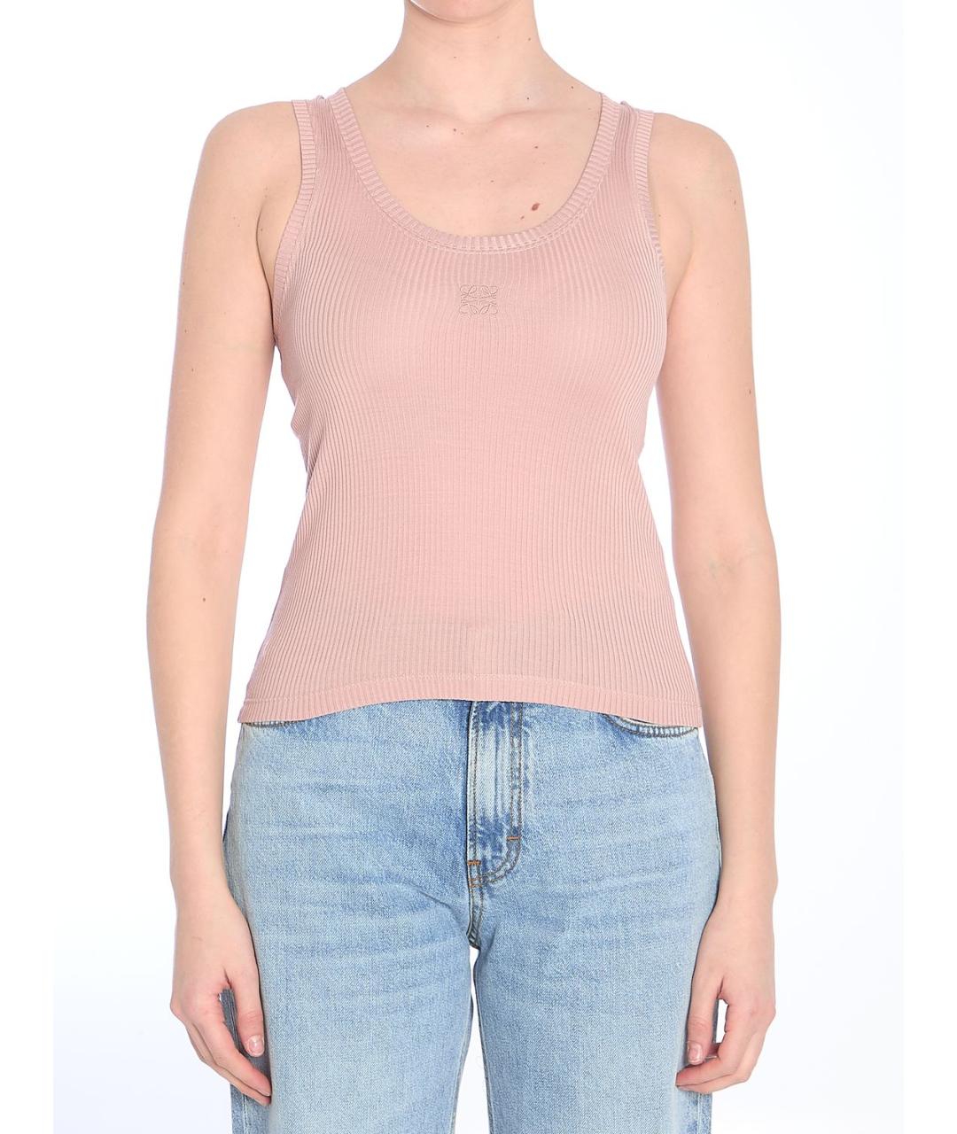 LOEWE Розовая шелковая майка, фото 2
