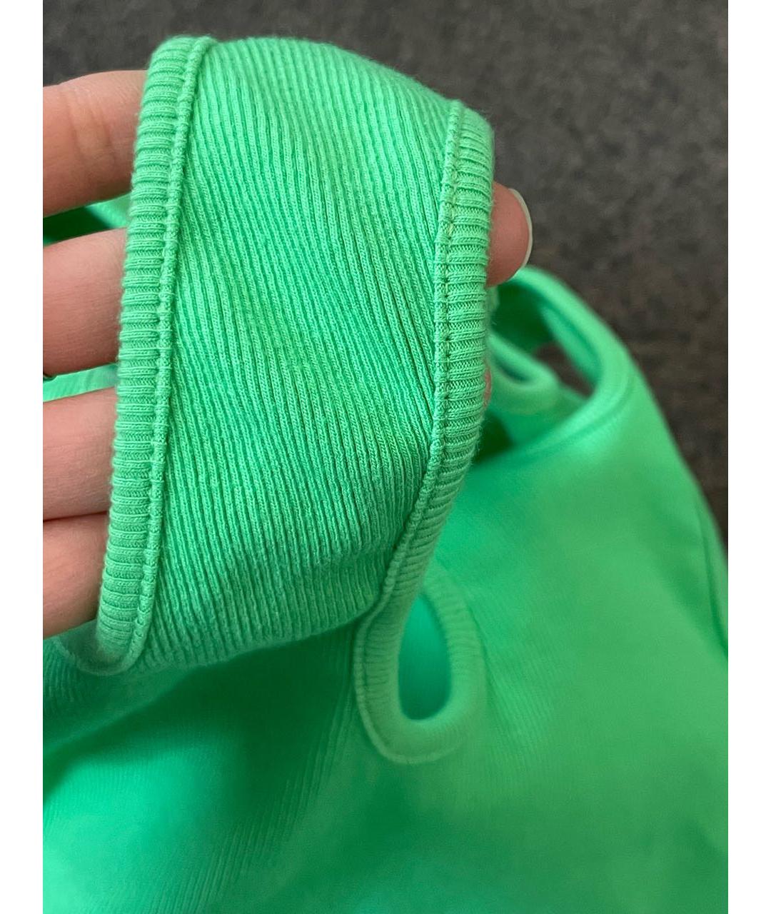 MSGM Зеленая хлопковая майка, фото 5