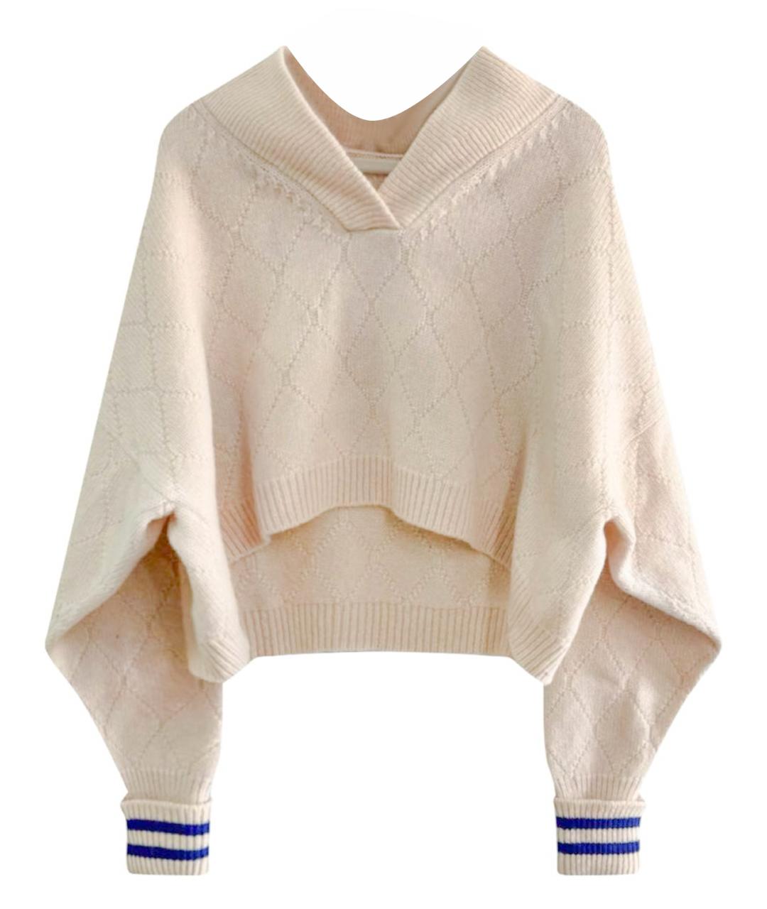MAISON MARGIELA Бежевый шерстяной джемпер / свитер, фото 1