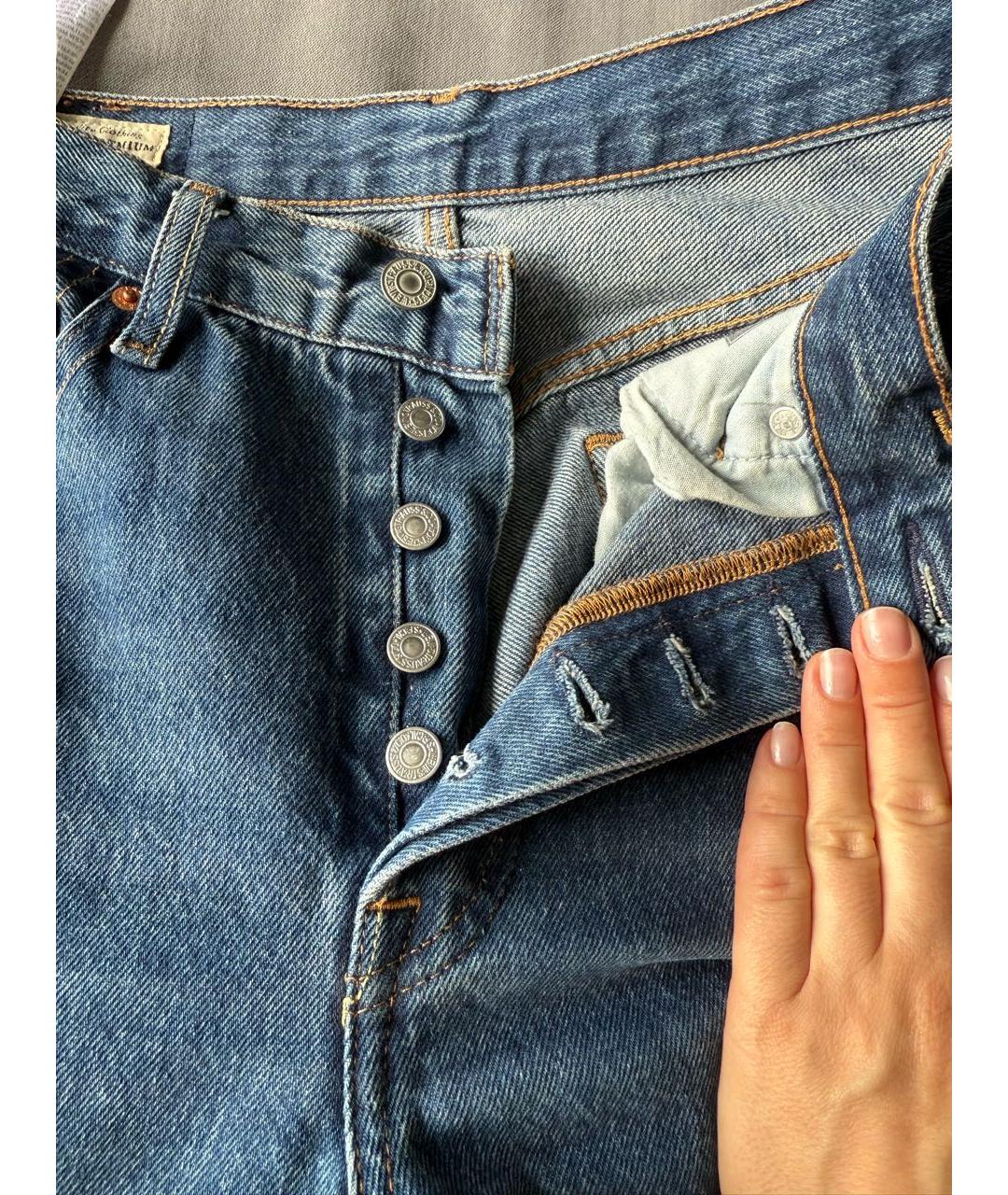 LEVI'S Темно-синие хлопковые прямые джинсы, фото 6