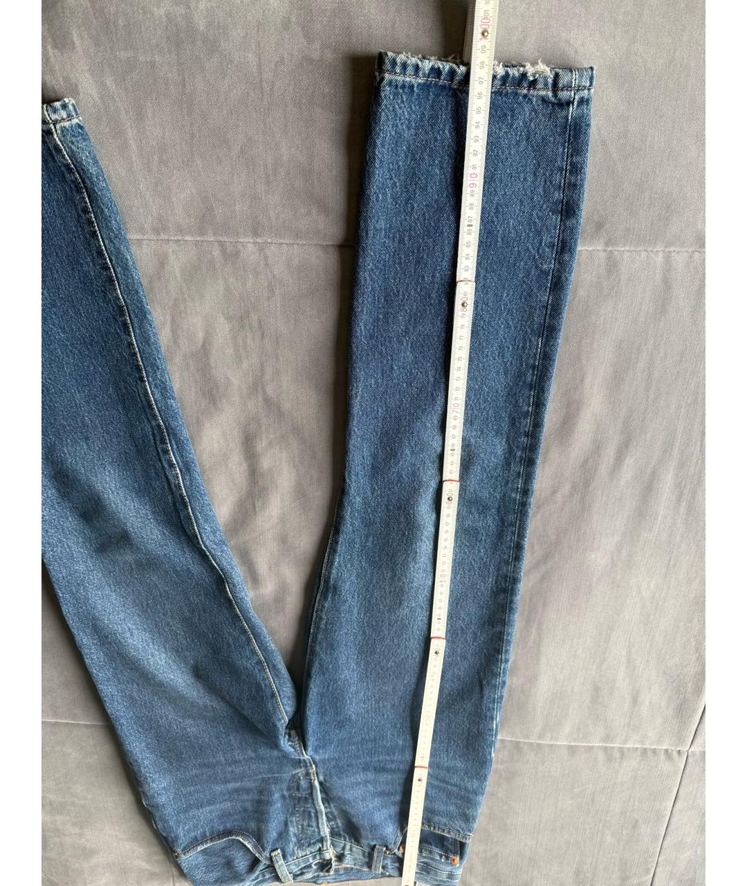 LEVI'S Темно-синие хлопковые прямые джинсы, фото 8