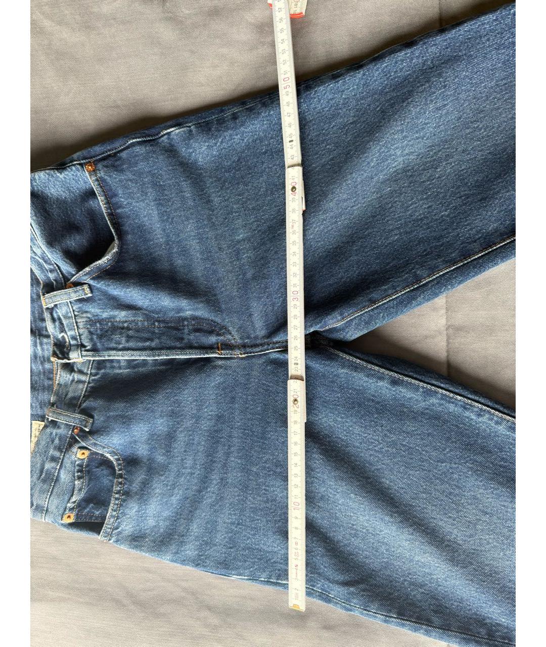 LEVI'S Темно-синие хлопковые прямые джинсы, фото 5