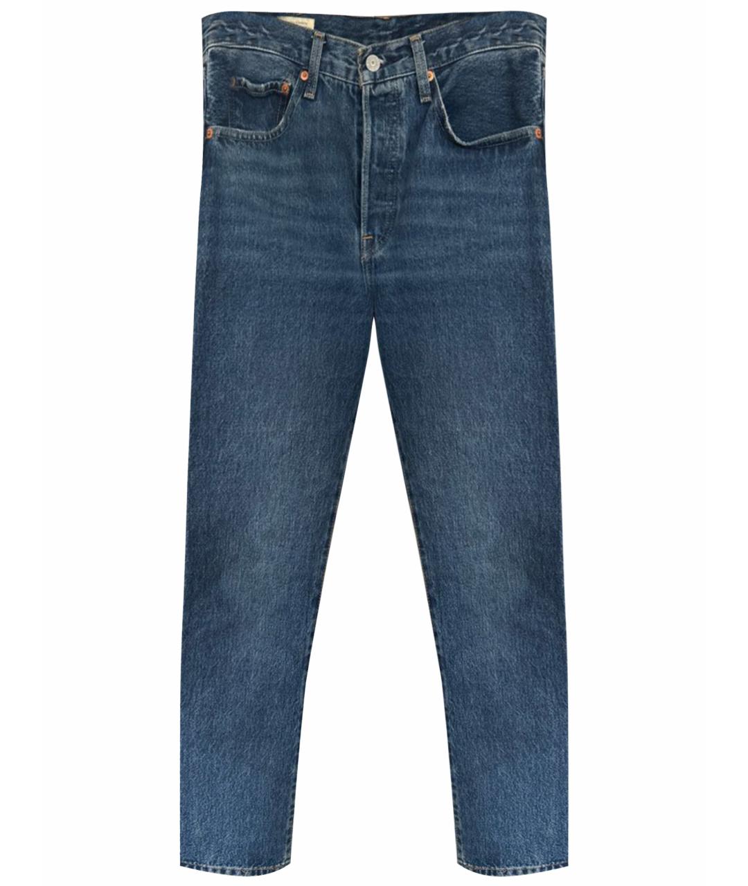 LEVI'S Темно-синие хлопковые прямые джинсы, фото 1