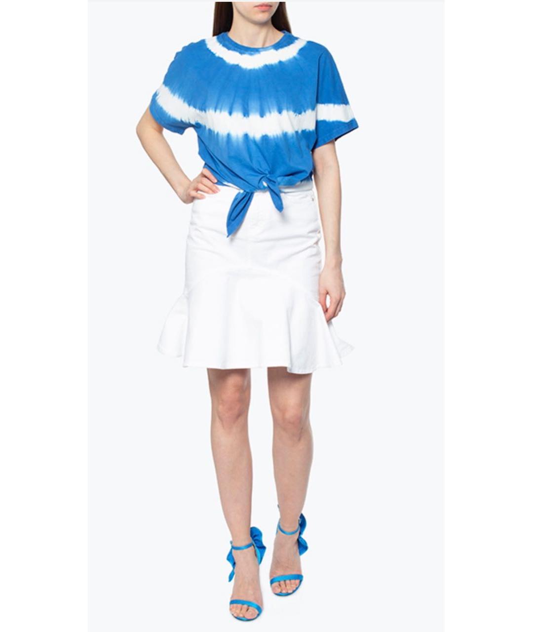 MSGM Синяя хлопковая футболка, фото 8