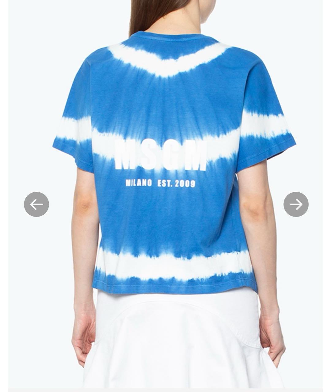 MSGM Синяя хлопковая футболка, фото 7