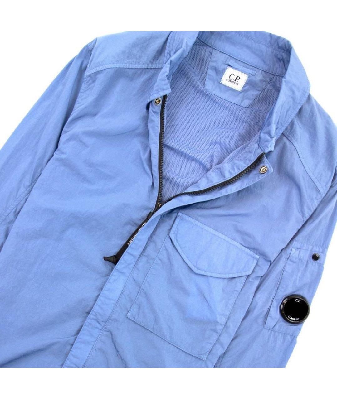 CP COMPANY Голубая полиэстеровая куртка, фото 4