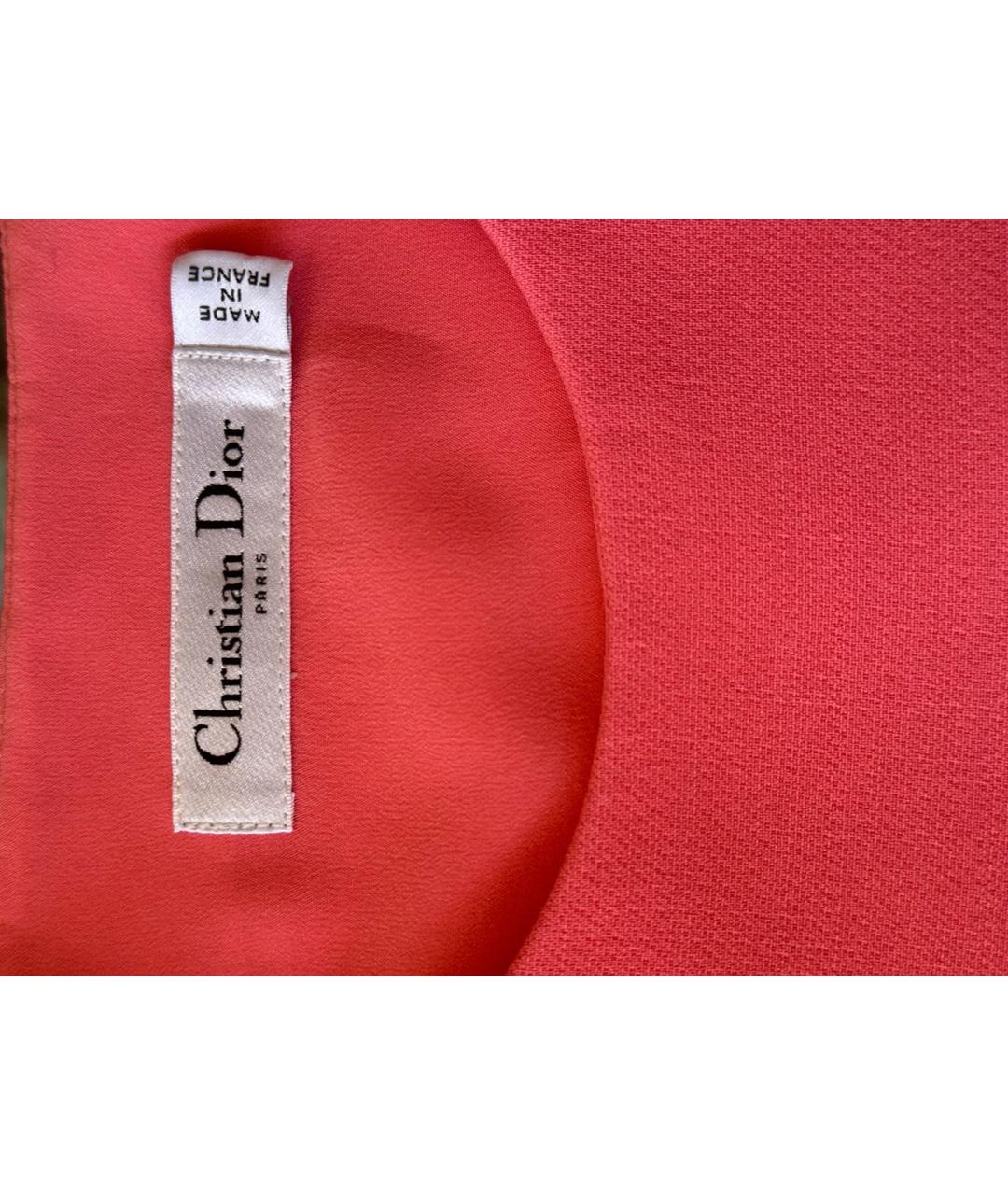 CHRISTIAN DIOR Коралловое коктейльное платье, фото 4