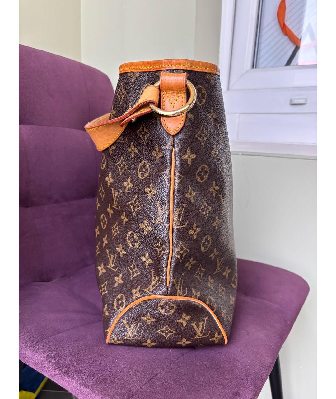 LOUIS VUITTON Коричневая сумка тоут из искусственной кожи, фото 2