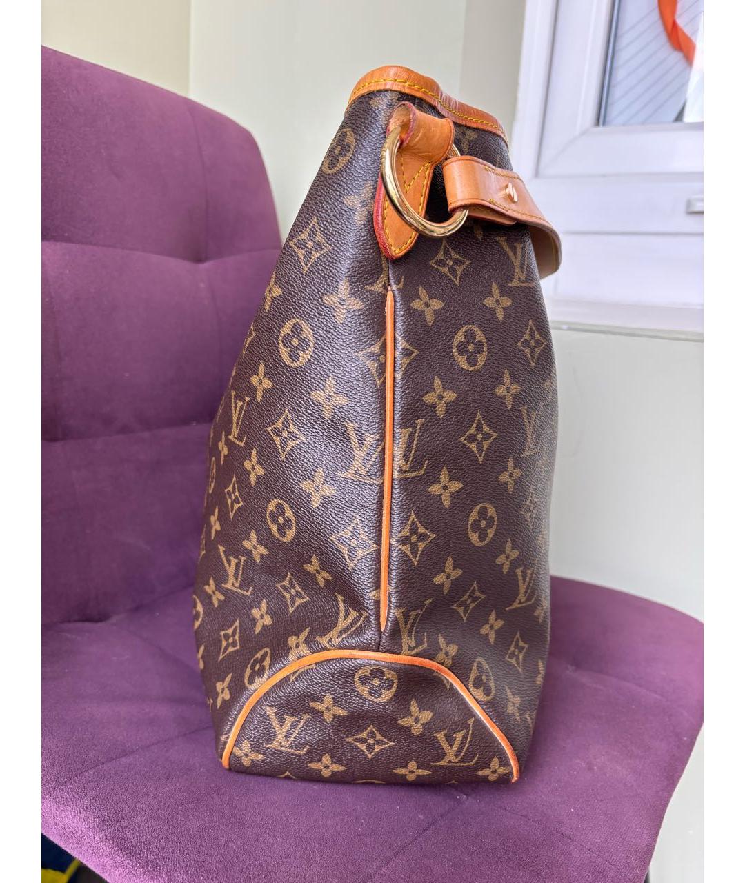 LOUIS VUITTON Коричневая сумка тоут из искусственной кожи, фото 4