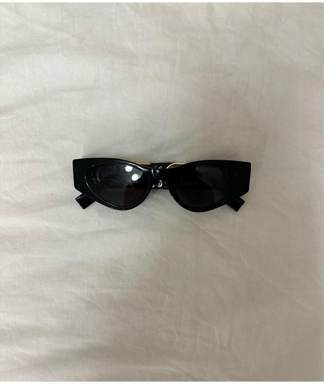 FENDI Черные пластиковые солнцезащитные очки, фото 8