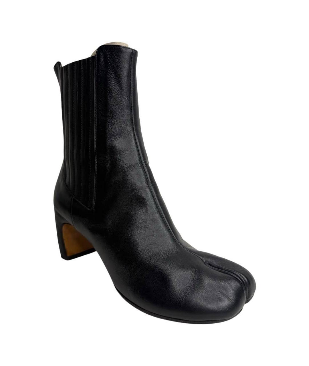 MAISON MARGIELA Черные кожаные ботильоны, фото 9