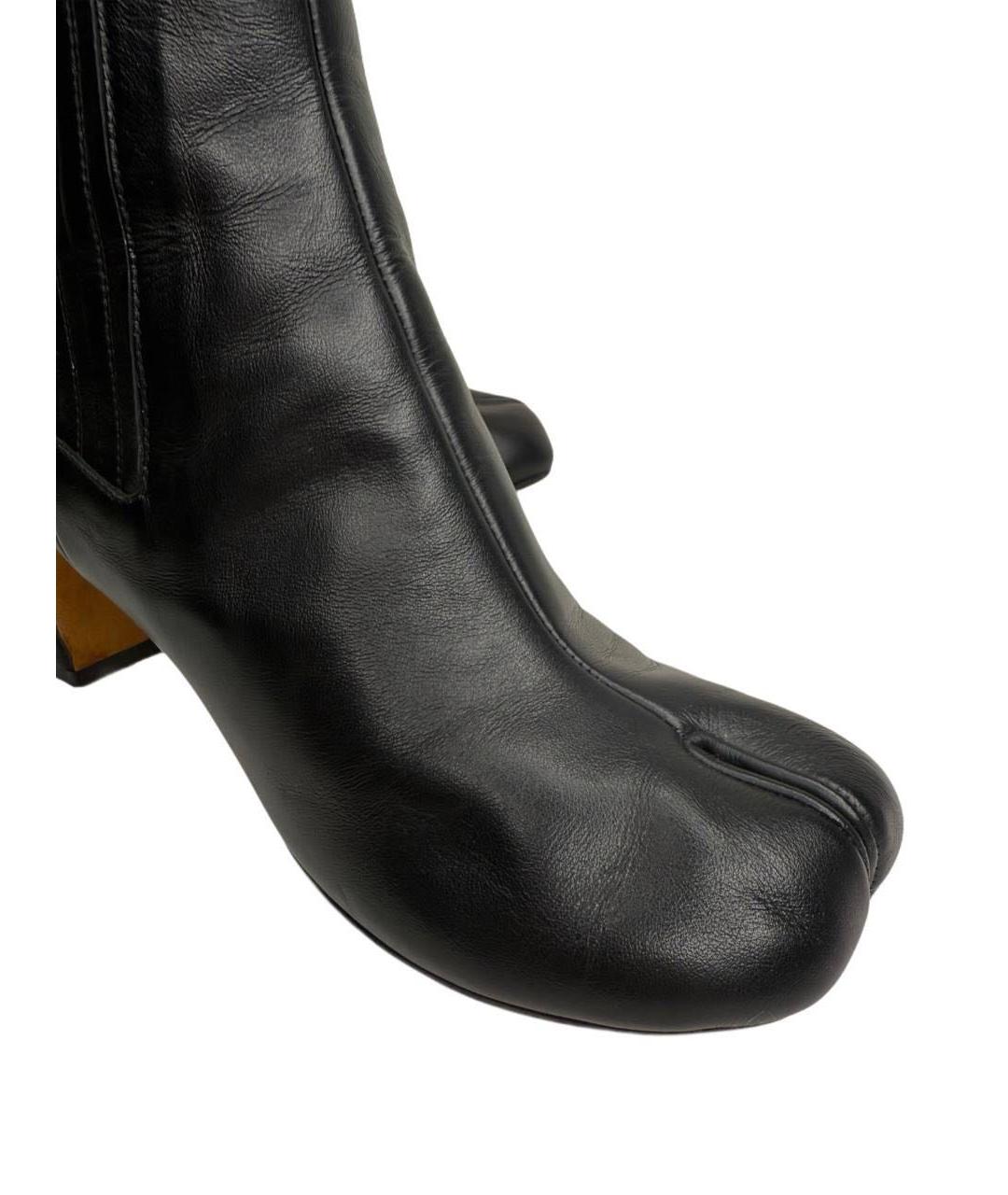 MAISON MARGIELA Черные кожаные ботильоны, фото 6
