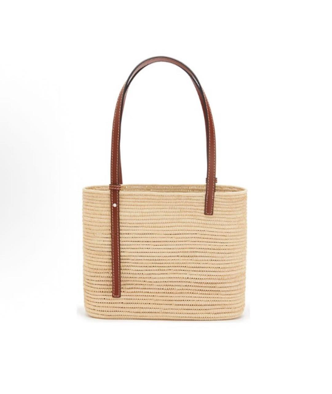 LOEWE Бежевая пляжная сумка, фото 3