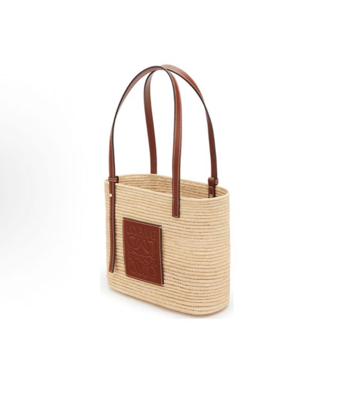 LOEWE Бежевая пляжная сумка, фото 2