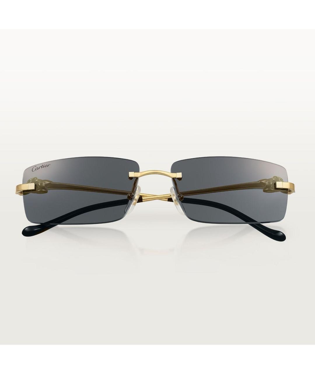 CARTIER Золотые металлические солнцезащитные очки, фото 4