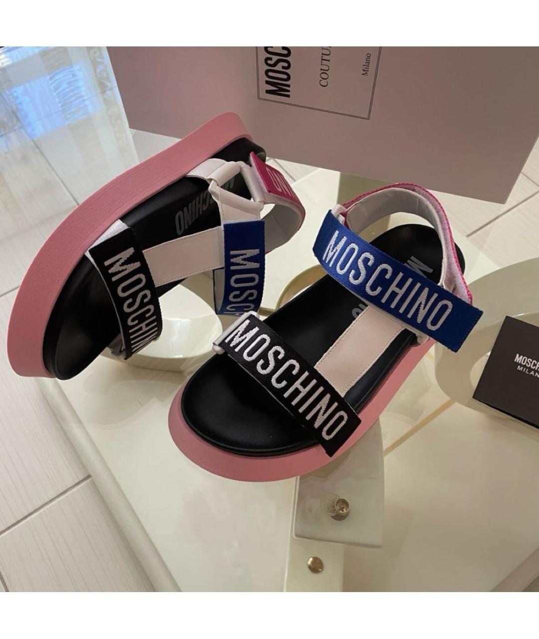 MOSCHINO Мульти текстильные сандалии, фото 2