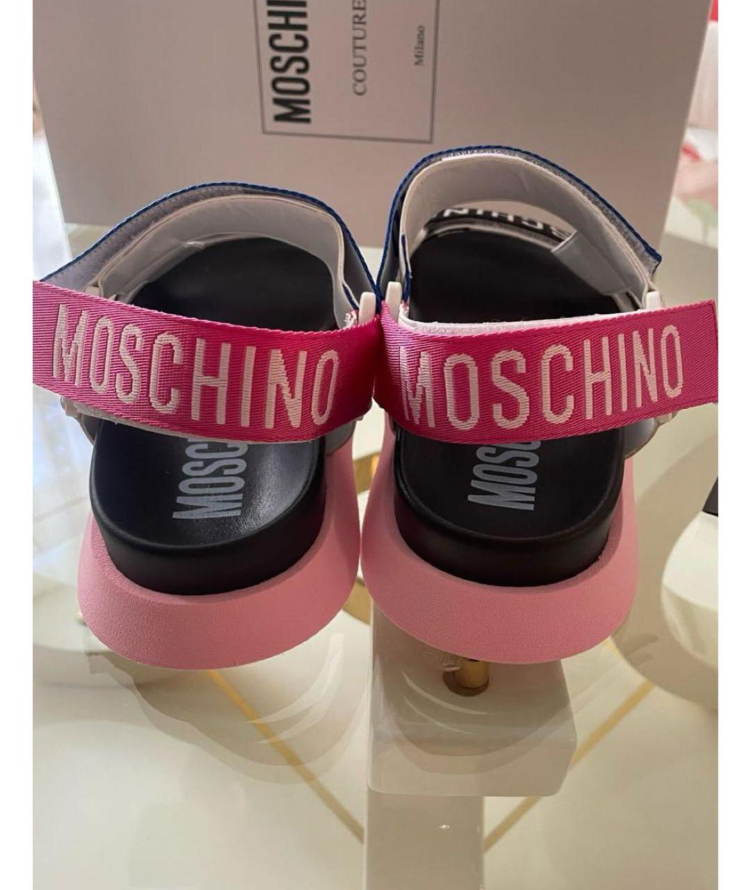 MOSCHINO Мульти текстильные сандалии, фото 4