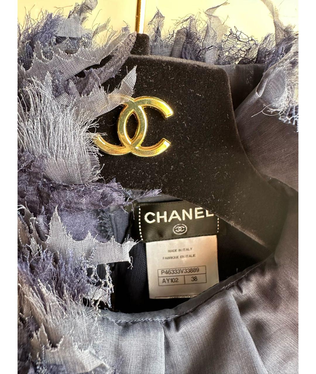 CHANEL Синяя хлопковая блузы, фото 3