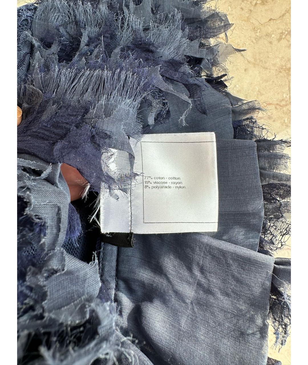 CHANEL Синяя хлопковая блузы, фото 5