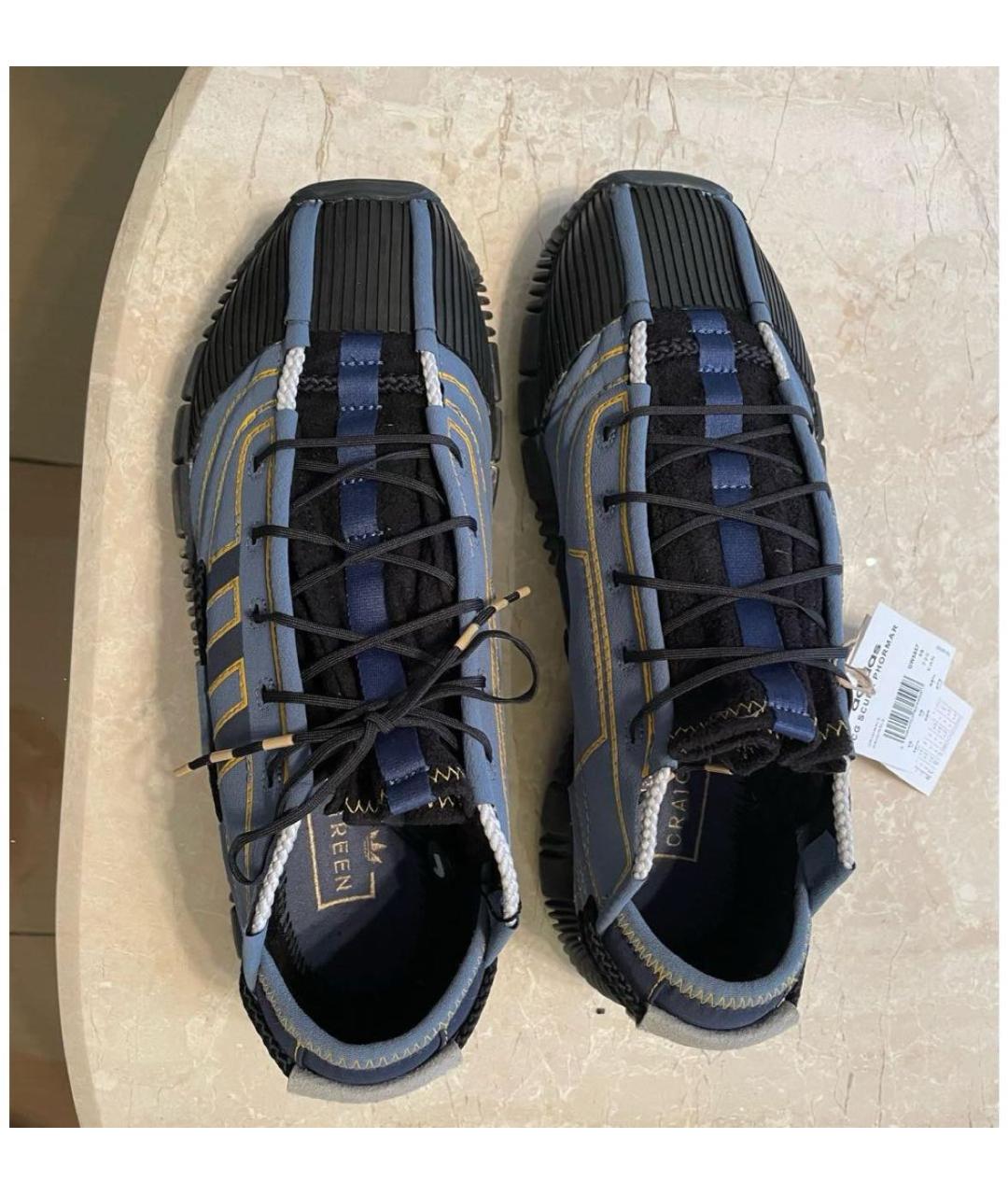 ADIDAS Темно-синие текстильные низкие кроссовки / кеды, фото 3