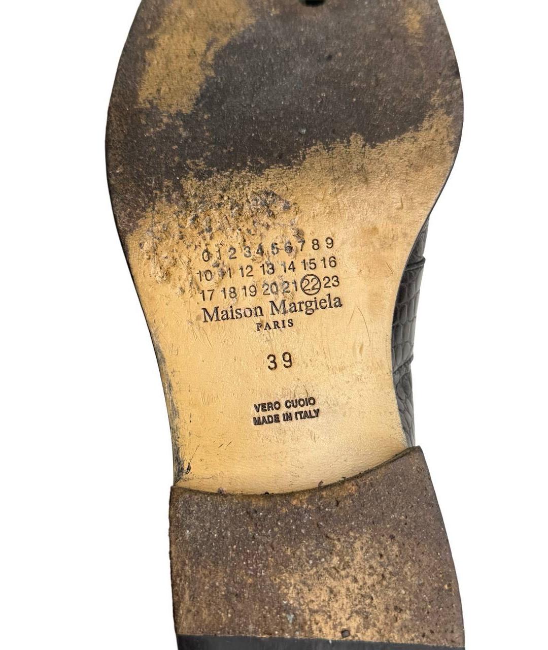MAISON MARGIELA Черные кожаные лоферы, фото 8