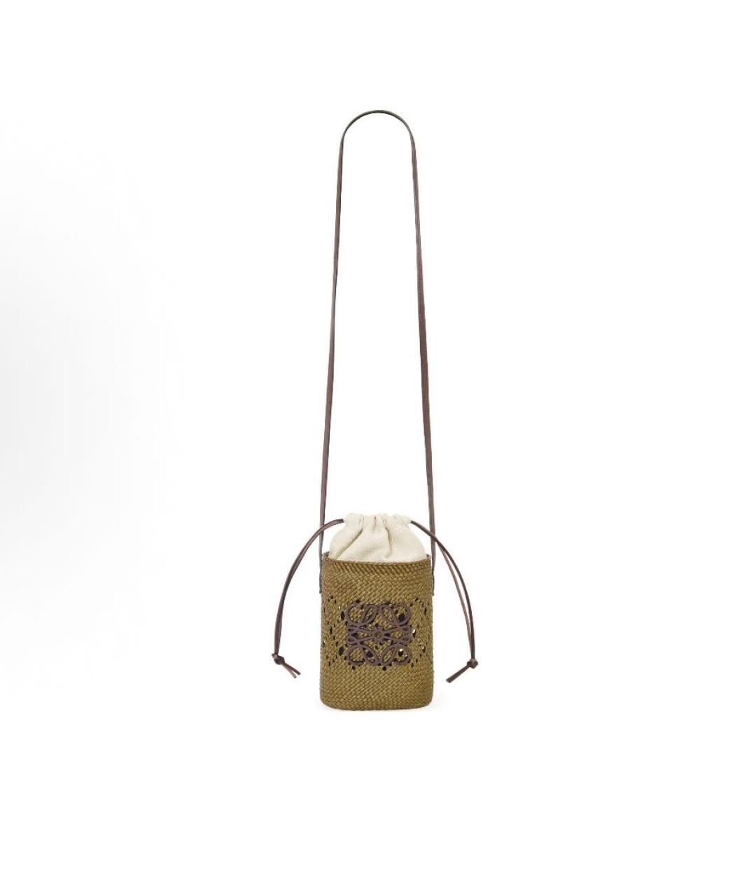 LOEWE Коричневая пелетеная сумка через плечо, фото 2