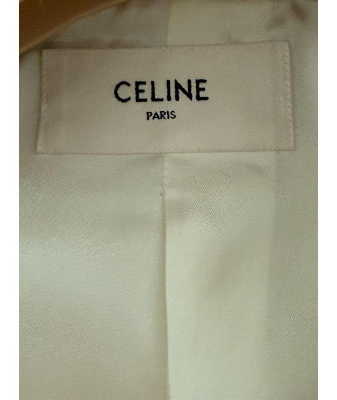 CELINE Бежевое шерстяное пальто, фото 3