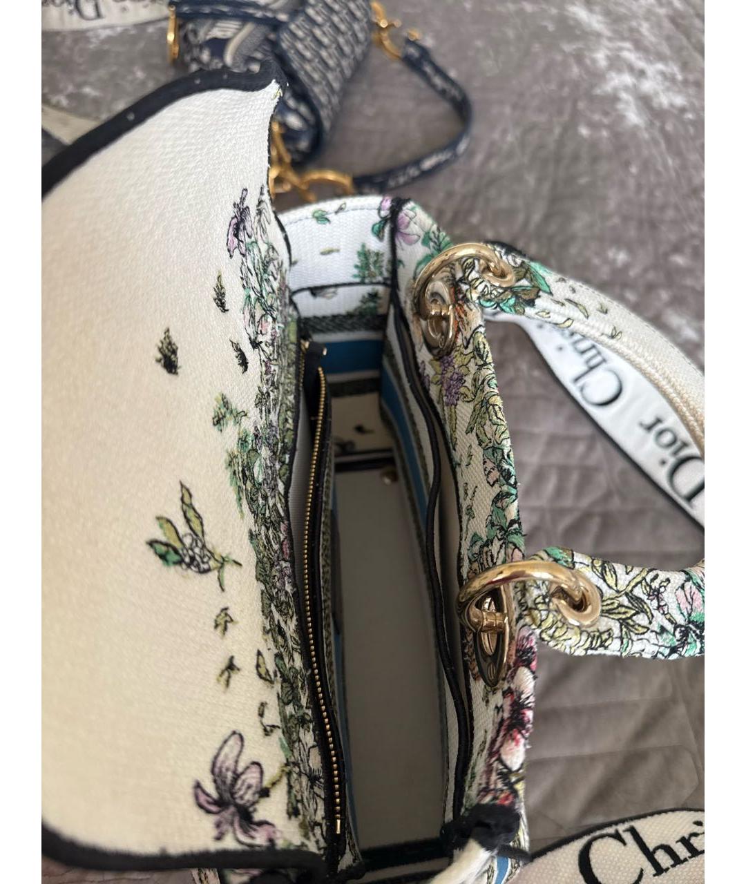 CHRISTIAN DIOR Мульти хлопковая сумка с короткими ручками, фото 4
