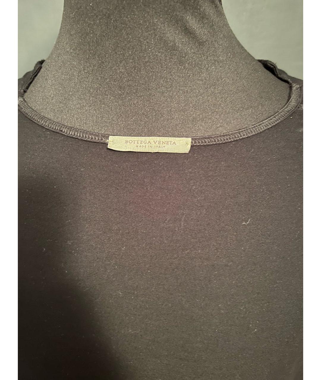 BOTTEGA VENETA Черная вискозная футболка, фото 3