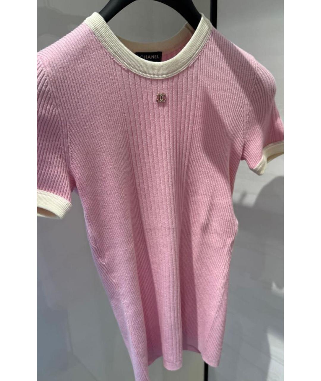 CHANEL Розовая футболка, фото 3