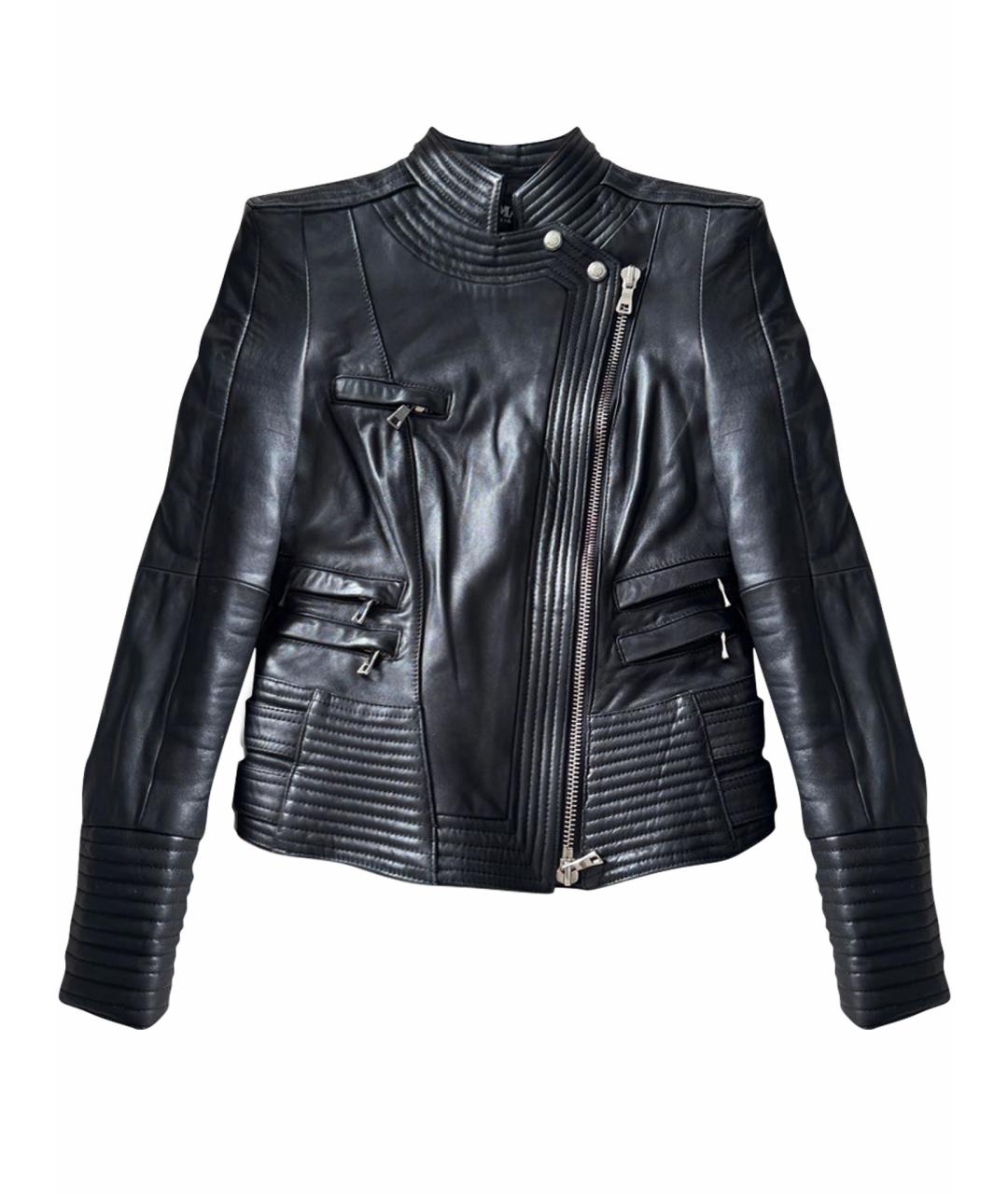 BALMAIN Черная кожаная куртка, фото 1